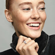 Sparkling Double Heart Ring