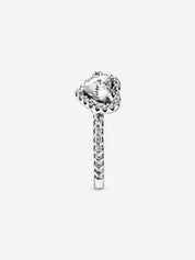 Sparkling Heart Halo Ring