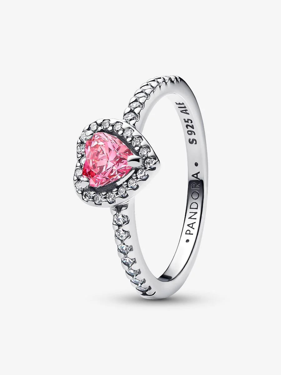 Sparkling Pink Heart Ring