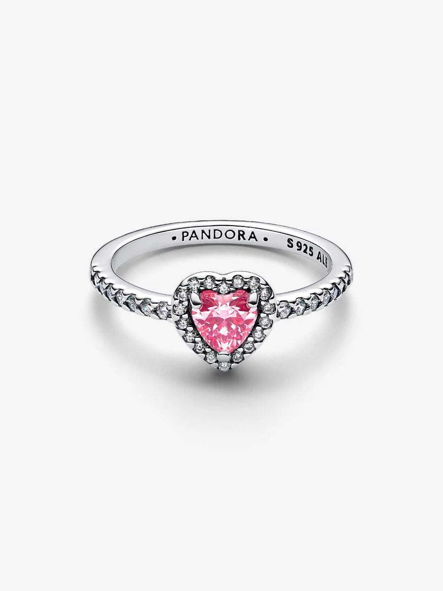 Sparkling Pink Heart Ring