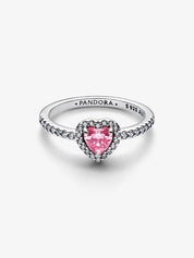 Sparkling Pink Heart Ring