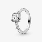 Sparkling Halo Cushion Ring