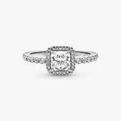 Sparkling Halo Cushion Ring