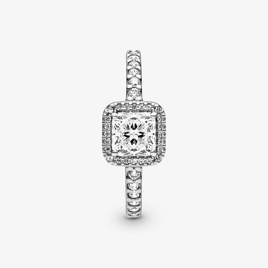 Sparkling Halo Cushion Ring