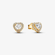 Sparkling Gold Heart Set in 14k Gold Plating