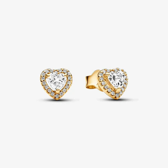 Sparkling Gold Heart Set in 14k Gold Plating
