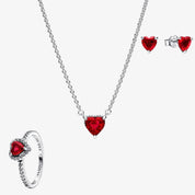 Red Heart Sparkling Jewelry Set
