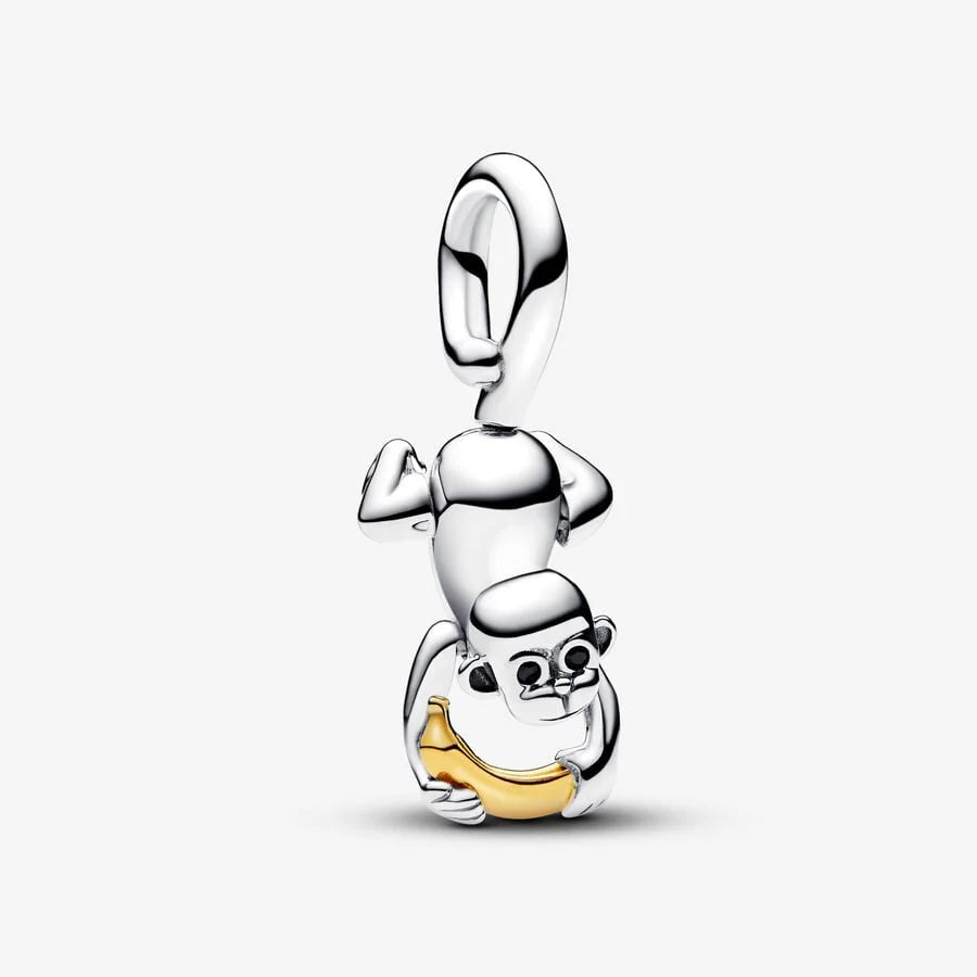 Monkey with Banana Dangle Charm