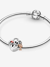 Disney Mickey & Minnie Heart Lock Charm