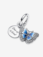 One of a Kind Blue Butterfly Charm