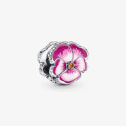 Pink Orchid Flower Charm