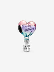 Happy Birthday Balloon Heart Charm