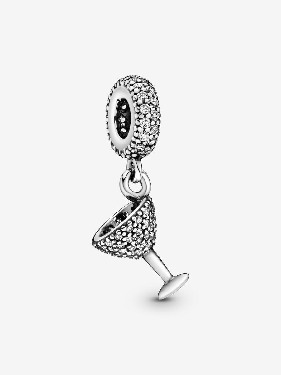 Sparkling Wine Glass Dangle Charm