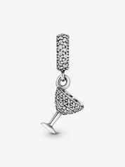 Sparkling Wine Glass Dangle Charm