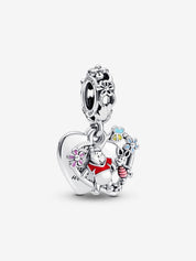 Disney Winnie the Pooh & Piglet Heart Charm