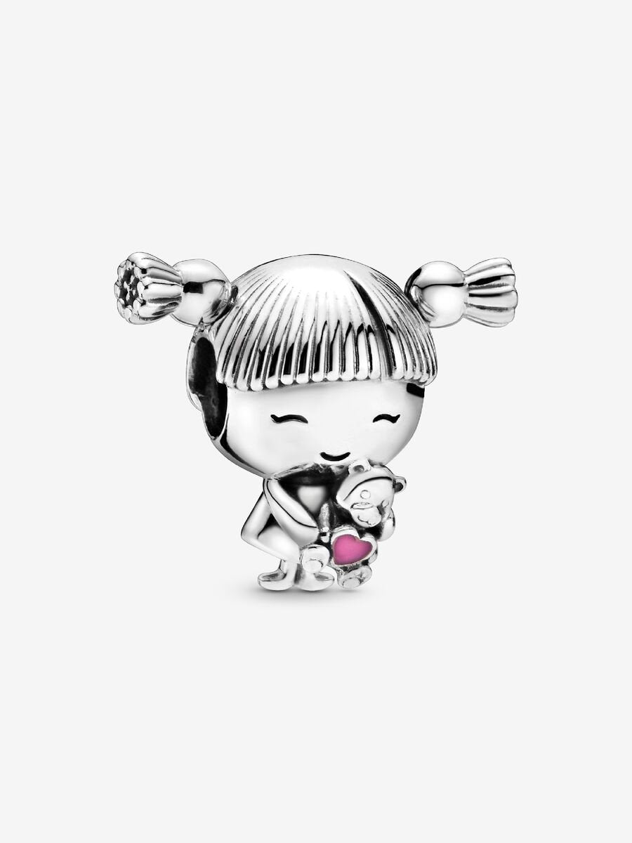 Girl with Teddy Bear Charm