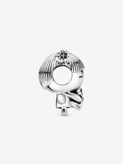 Girl with Teddy Bear Charm