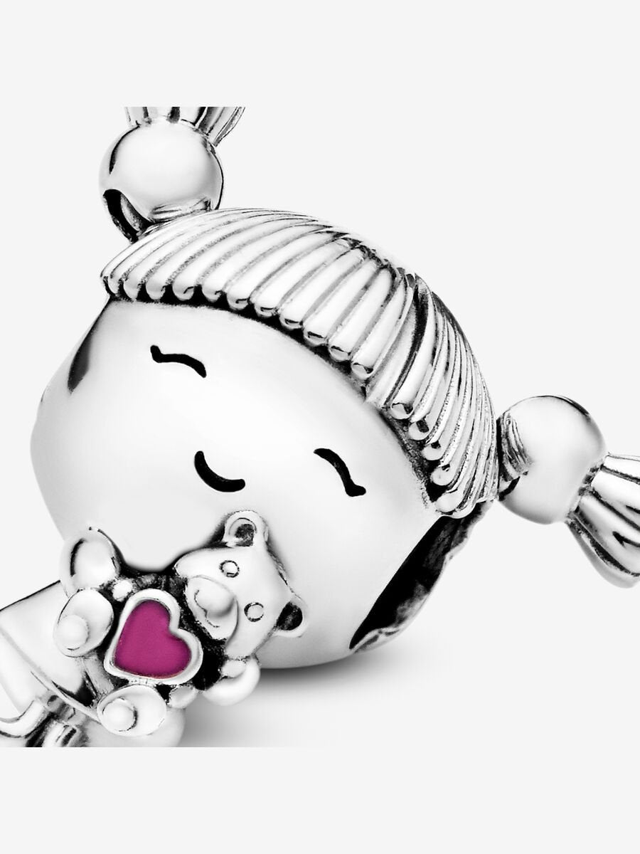 Girl with Teddy Bear Charm