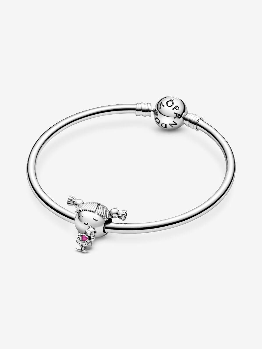 Girl with Teddy Bear Charm
