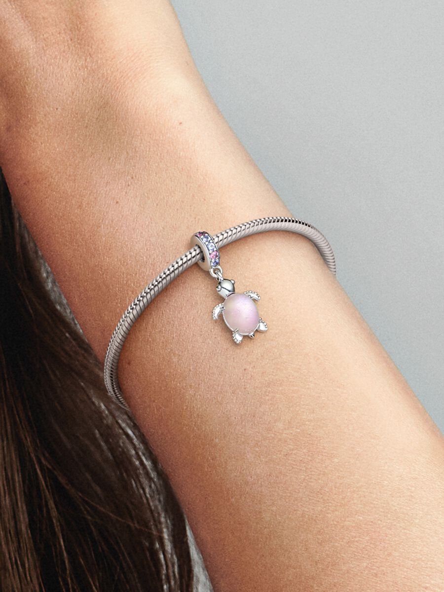 Pink Sea Turtle Dangle Charm