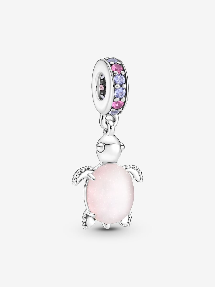 Pink Sea Turtle Dangle Charm