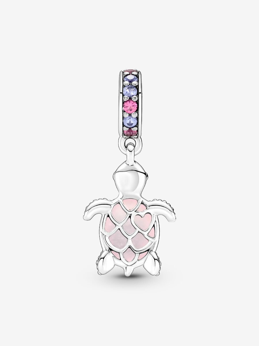 Pink Sea Turtle Dangle Charm