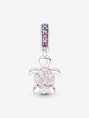 Pink Sea Turtle Dangle Charm