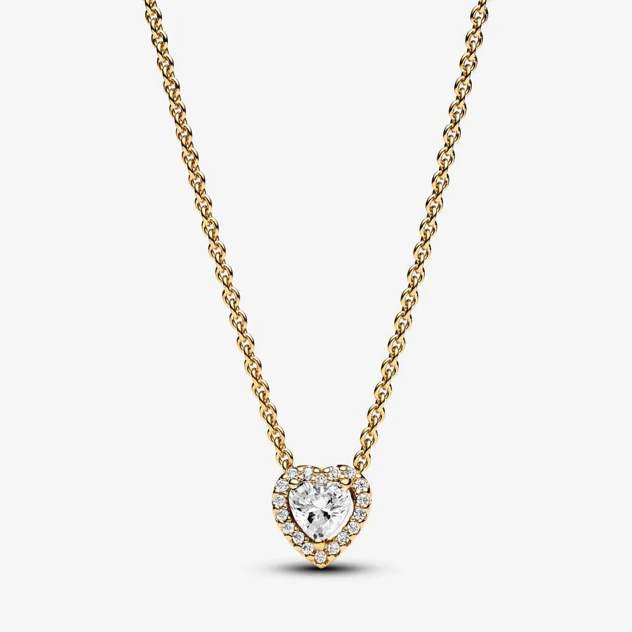 Sparkling Gold Heart Set in 14k Gold Plating