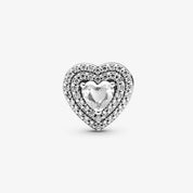 Sparkling Double Heart Halo Charm