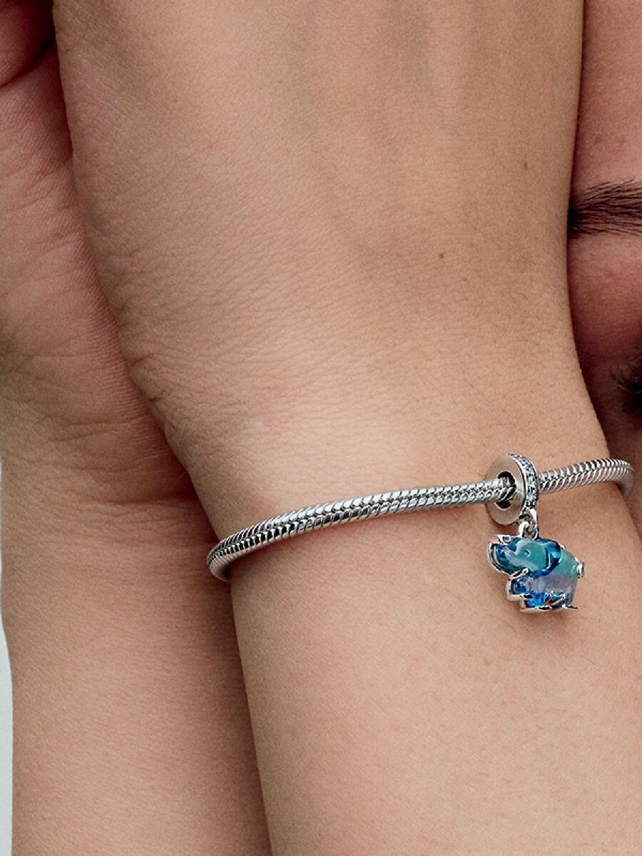 Blue Murano Glass Dumbo Charm