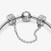 Sparkling Safety Chain Charm