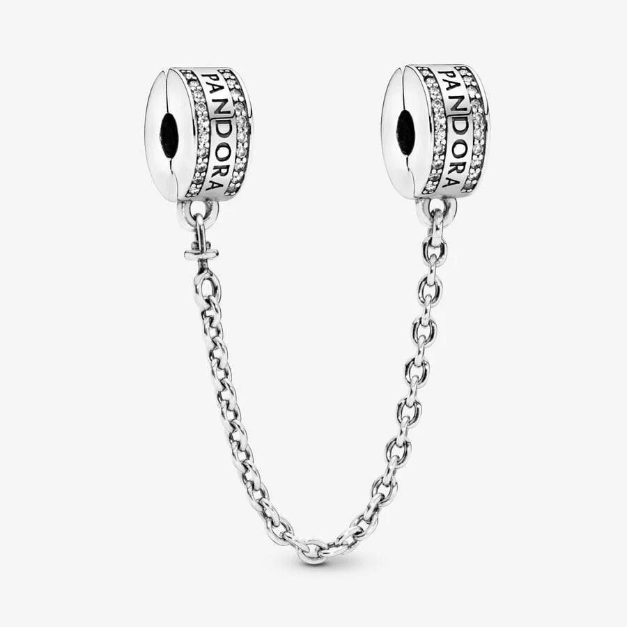 Sparkling Safety Chain Charm