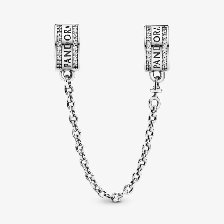 Sparkling Safety Chain Charm