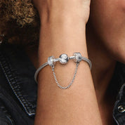 Sparkling Safety Chain Charm