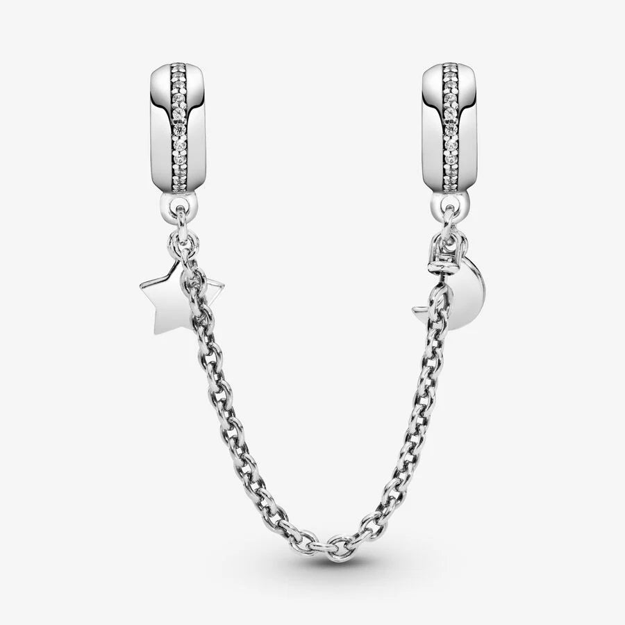 Star & Moon Safety Chain Charm