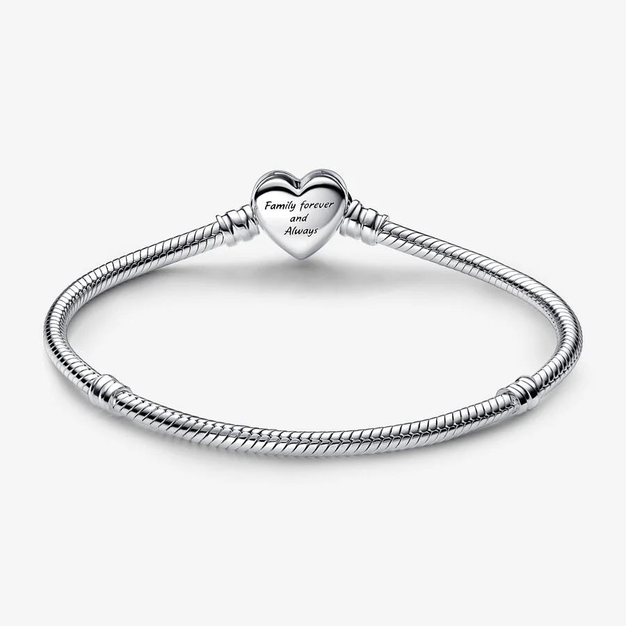 Infinity Heart Snake Chain Bracelet