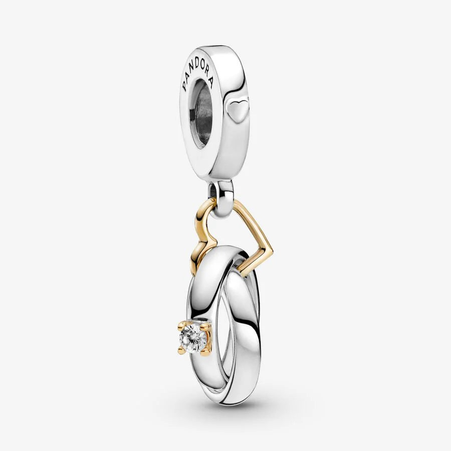 Wedding Rings Dangle Charm