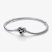 Infinity Heart Snake Chain Bracelet