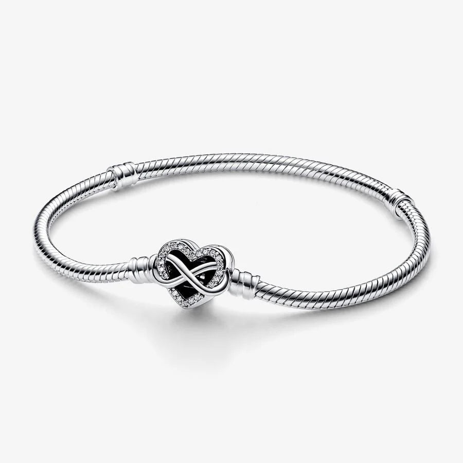 Infinity Heart Snake Chain Bracelet