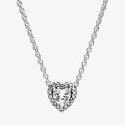 Sparkling Heart Halo Jewelry Set